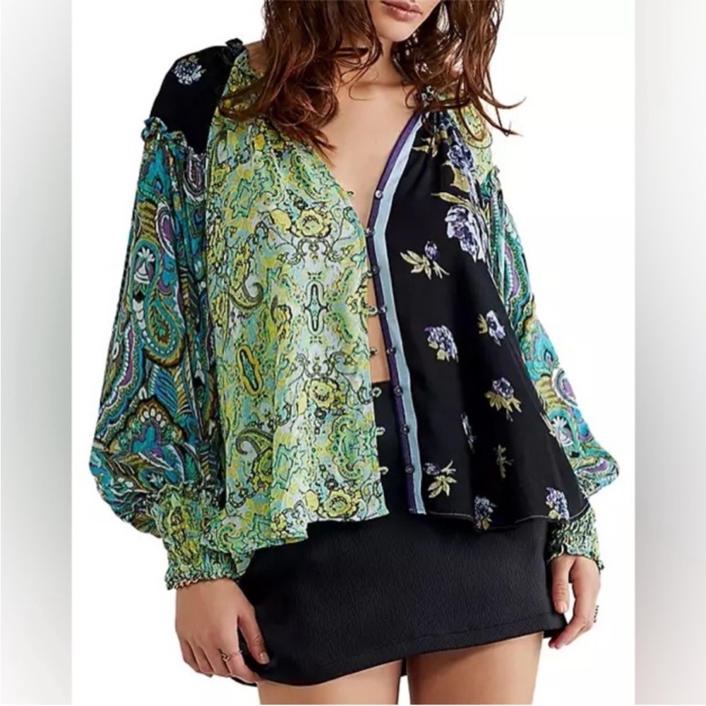 Free people Gemini button down shirt